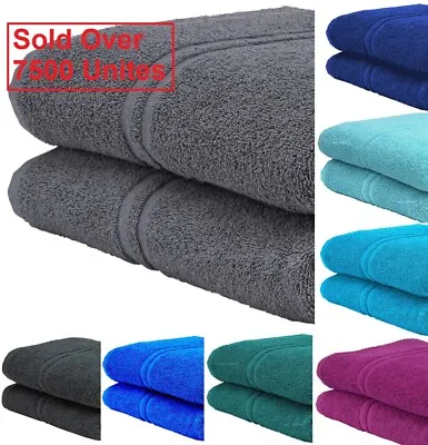 2x Extra Large Super Jumbo Bath Sheets 100% Prime Egyptian Cotton Luxury Towels. • £18.49