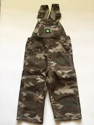 John Deere Toddler Bib Overalls Adjustable Camo Size 3T Camouflage • $10