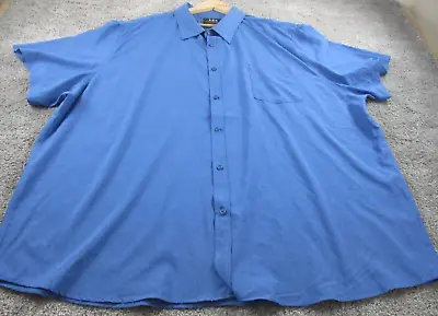 DBK Lowes Shirt 9XL Short Sleeve Button Up Collared Blue Mens • $29.99