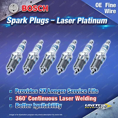 6 X Bosch Laser Platinum Spark Plugs For Mazda 323 BA Eunos 30X 500 EC CA 6Cyl • $62.95