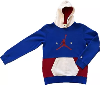 Air Jordan Hoodie Hooded Sweatshirt (Red White & Blue) Colorblock Youth XL • $29.76