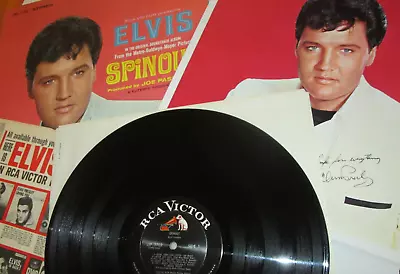 Rare 1966 ELVIS PRESLEY Spinout LP + BONUS PHOTO + INNER SLEEVE Nipper Label RCA • $59.95