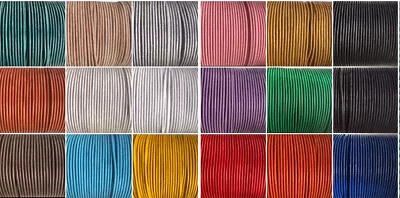 1 1.5 2 2.5 3 4mm Real Leather Genuine Craft Thong String Jewellery Cord  • £2.40