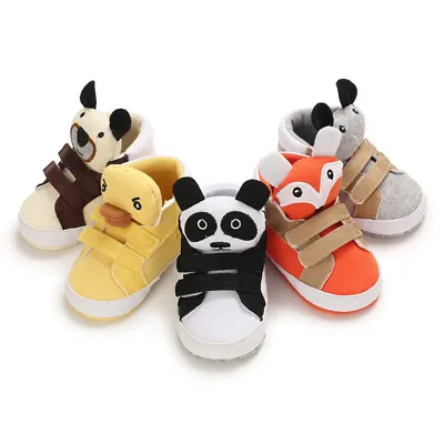 Newborn Baby Boy Girl Pram Shoes Infant High Top Boot Toddler PreWalker Trainers • £4.99