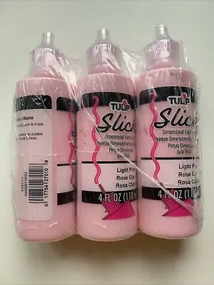 Tulip Slick 3D Fabric Paint - Light Pink X 3 Bottles • £12