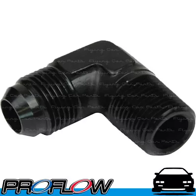 PROFLOW Male Fitting AN8 8AN To 3/8  NPT 90 Degree Black • $14.94