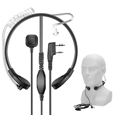 Throat Mic Headset Covert Tube PTT Earpiece For Kenwood Baofeng UV-5R BF-888S • $9.39