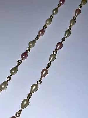 Vintage Solid 12K Gold-Filled Natural Saltwater Pearl Chain Necklace 20.5” • $39.99