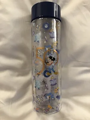 $42.95 • Buy NEW 50th Anniversary Water Bottle Walt Disney World Parks Clear Mickey Epcot
