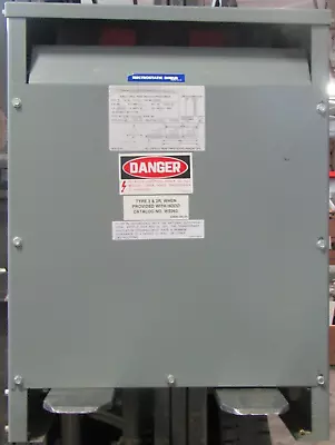 😏 Square D 15 Kva Transformer 480 Hv 208y/120 Lv 3 Phase Type 1 15t3his • $539.99