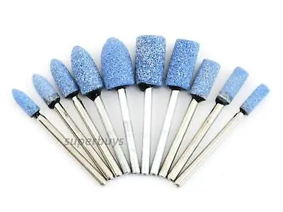 10pc Abrasive Ceramic Stone Polishing Grinding Die Grinder Polish Drill Bit Tool • $9.60