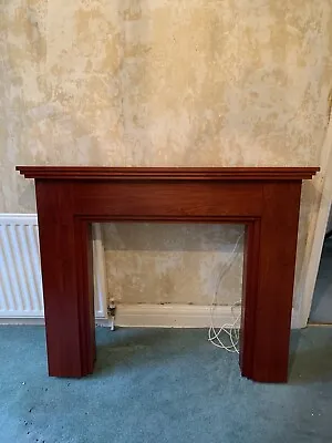 Mahogany Wood Fire Surround With Inbuilt Lights  • £40