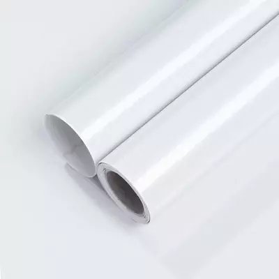 118 X15.7 Contact Paper White Contact Paper For Countertops Glossy White Peel An • $11.99