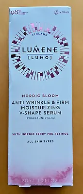 Lumene Lumo Nordic Bloom Anti-Wrinkle & Firm Moisturizing V-Shape Serum. 1 Fl Oz • $16.25