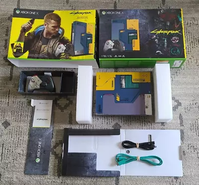 Xbox One X Cyberpunk 2077 Limited Edition Console Bundle - 1TB - Complete CIB • $399.99