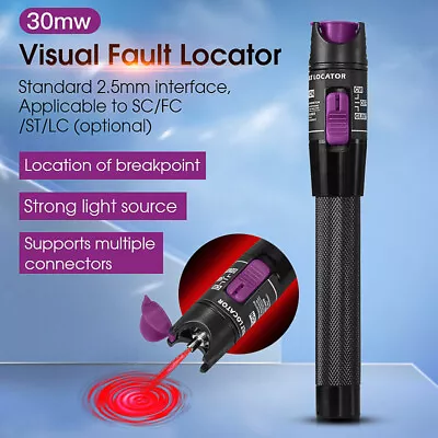 COMPTYCO 30MW Visual Fault Locator Fiber Optic Laser Cable Tester Test VFL 30KM • $14.16