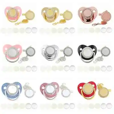 10Pcs/set Blank Baby Pacifier Clips Bling Infant Dummy Newborn Pacifiers • $72.81