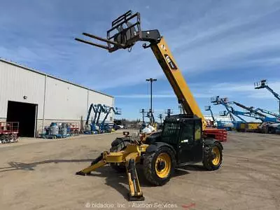 2014 Caterpillar TL943C 43’ 9k Telescopic Reach Forklift Telehandler Cab Bidadoo • $10700