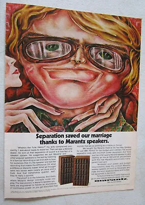 1974 MARANTZ Imperial 5G Speakers Print Ad ~ Separation Saved Our Marriage ART • $3.99