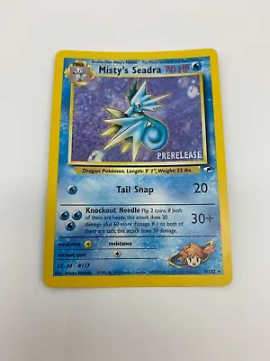 Pokemon Misty's Seadra Prelease 9/132 Holo Rare Promo Card • $4.99