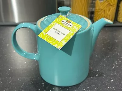 Le Creuset New Ceramic Stoneware Caribbean Teal 1.3L Grand Teapot RRP £50 • £35