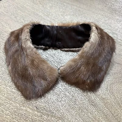 Vintage Peter Pan Fur Collar Brown Detachable For Sweater Coat • $22