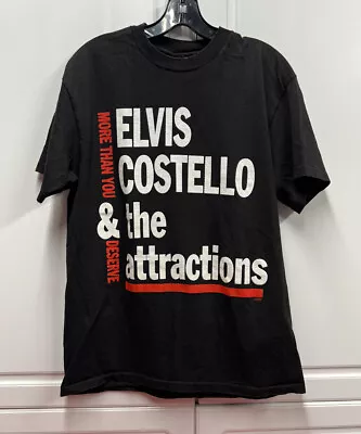 VTG Elvis Costello Attractions Brutal Youth More You Deserve Black T Shirt - L • $45.88