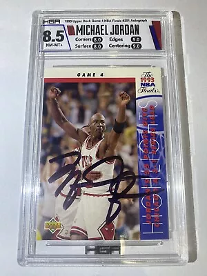 1993 Upper Deck Game 4 NBA Finals Autograph Michael Jordan HGA Nm Mt Condition • $699.99