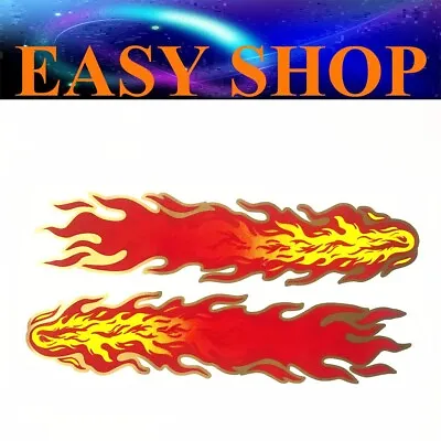 Funny Fire Flame Sticker Decal Car Bike Dirt  ATV Quad Ute Camper Trailer Motor • $5.98