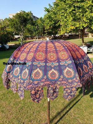 $162.47 • Buy Peacock Style Patio Garden Umbrellas Cotton Umbrella Indian Sun Shade Parasol AU