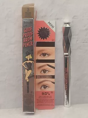 Benefit Goof Proof Waterproof Brow Pencil Mini 0.17g- #3 WARM LIGHT BROWN- NEW • $12