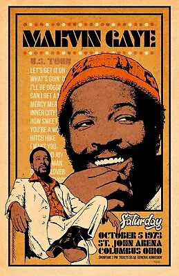 Marvin Gaye 1973 Tour Poster  • $25