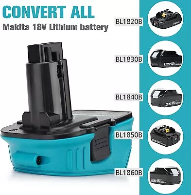 Battery Adapter For Makita DCA1820 Lithium Battery To DeWalt DC9096 Tool • $35.38