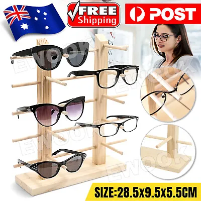 $17.85 • Buy 10 Wood Sunglasses Eyeglass Rack Glasses Display Stand Holder Organizer Tray