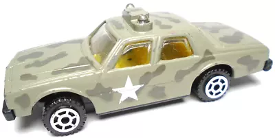 High Speed No. 635 Green Camo 2 3/4  Diecast Police Car White Star Yellow Inside • $14.99