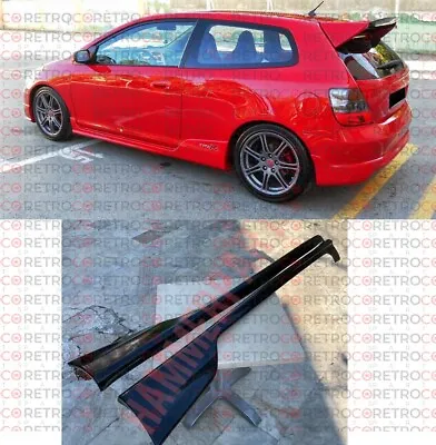 For Honda HB Ep3 Civic Si Ep2 TypeR Sport SIDE SILLS SKIRT ABS Plastic 02-05 • $125