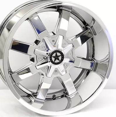 20  Chrome Lonestar Gunslinger Wheels 20x10 8x170 -25mm Ford F250 F350 Excursion • $1499