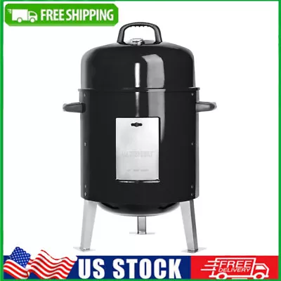 Bullet Portable Charcoal Smoker Outdoor Camping BBQ Cooking 395 Sq. In. • $135.90