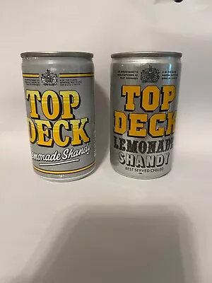 Vintage Top Deck Shandy 1985 2x Different Empty Cans Pop Soda 330ml Rare  • £59.99