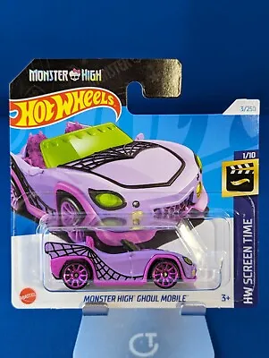 HOT WHEELS 2024 A CASE 1st RELEASE MONSTER HIGH GHOUL MOBILE Boxed Shipping  • $9.21