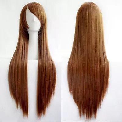 Women 80cm Long Straight Wigs Fashion Cosplay Costume Anime Hair Party Full Wigs • $14.99