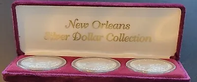 3 Coin BU/MS Morgan Silver Dollar New Orleans Set W/ Case 1884o1899o1904o • $284.75