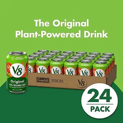 $17.99 • Buy V8 Original 100% Vegetable Juice, Vegetable Blend With Tomato Juice (Pack Of 24)