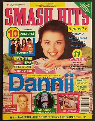 Smash Hits Magazine 7 August 1991 - Manics Blur Jason Donovan Madonna • £12.85