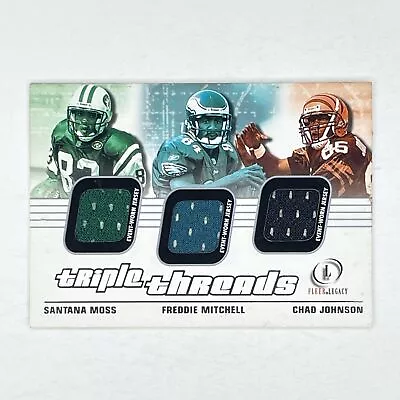 2001 Legacy Triple Threads Santana Moss  Freddie Mitchell Chad Johnson #TT-MMJ • $7.97