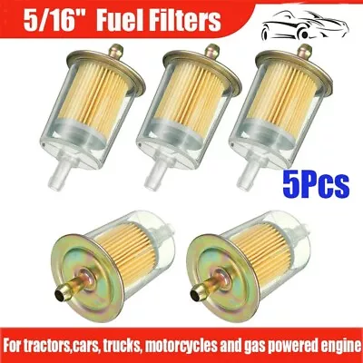 5pcs 5/16  Fuel Filters Industrial Universal Motorcycle RVs Inline Gas Fuel Line • $8.87