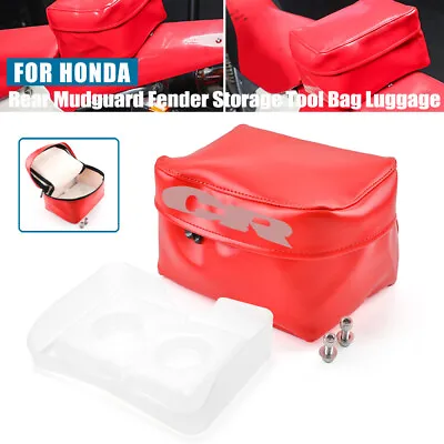 Rear Mudguard Fender Storage Tool Bag Luggage For HONDA CR80R 85R 125R 250R 500R • $43.48