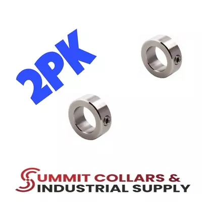 1/4” ID Bore Stainless Steel Shaft Collars Set Screw Style (2 PCS) • $9.99