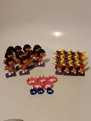 Dora The Explorer & Swiper The Fox Figures Cake Topper Mini Toys Set 22 Lot Toys • $12.95