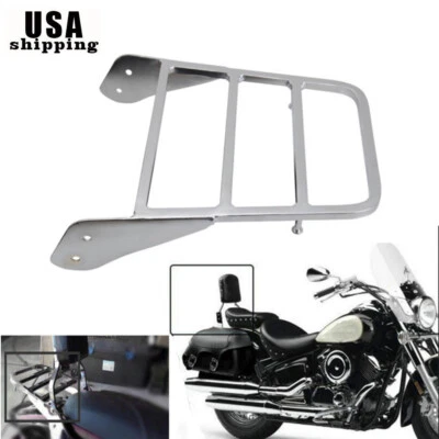 $34.68 • Buy Motorcycle Sissy Bar Luggage Rack For Yamaha VStar 650 V-Star 1100 Chrome